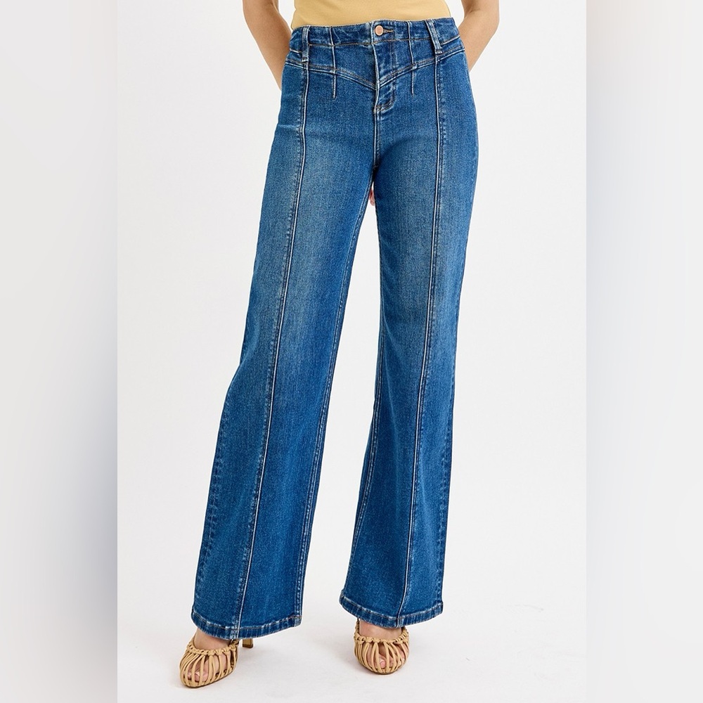 RISEN Seam Detail Wide Leg Jeans - Picture 5 of 5